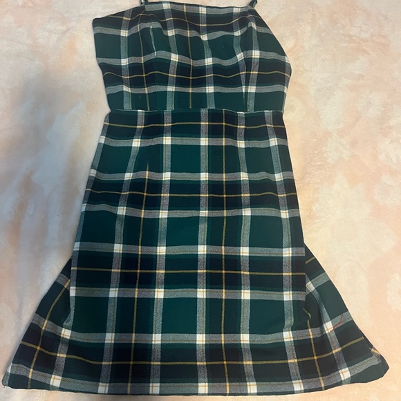 Aeropostal green plaid tight dress. Size small - Picture 1 of 6